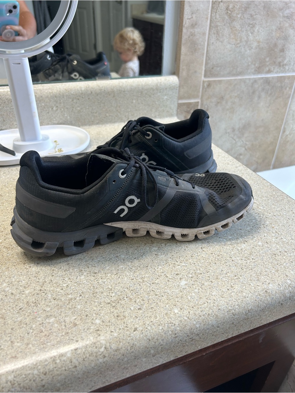On Clouds Men's Running Shoes in Black